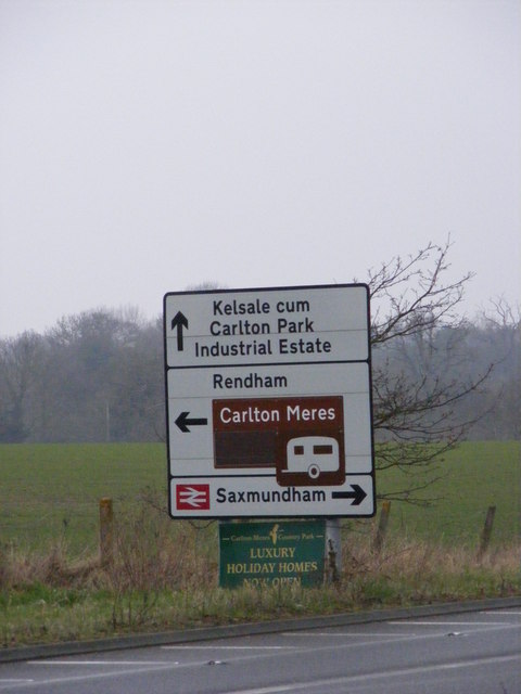 Roadsign on the A12 Saxmundham Bypass