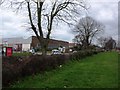 Looking across the Somerford Road towards the old De Havilland aircraft factory