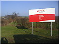 Sign for Veolia water treatment plant, Redbournbury