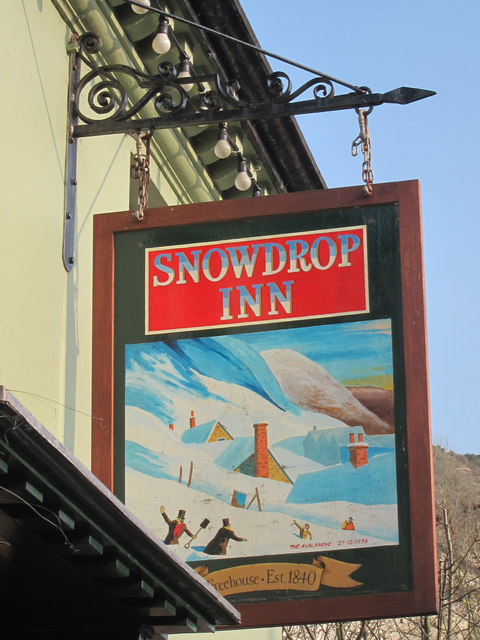 Snowdrop Inn sign