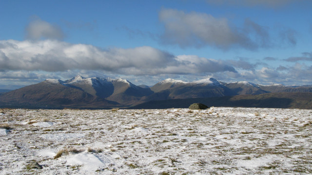 Snowed 743m summit of Meall nan Gabhar
