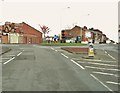 Roundabout at the end of Eaves Lane