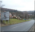 A467 reaches Abercarn from the NW