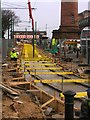 Re-laying tramlines in Fleetwood