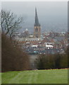 Chesterfield golf course and view of the town