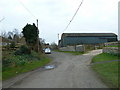 Looking down Church Lane towards the farm