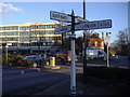 Fingerpost at junction of Station Road and Green Lanes