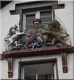 NO6995 : A crest on the Burnett Arms in Banchory by Stanley Howe