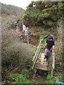 Footbridge repair on the Coastal path