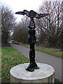 NT2274 : Sustrans Cycle Route 1 milepost by michael ely
