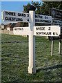 Finger post sign at Wheel Lane