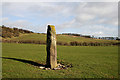 NT5317 : A standing stone near Midshiels by Walter Baxter