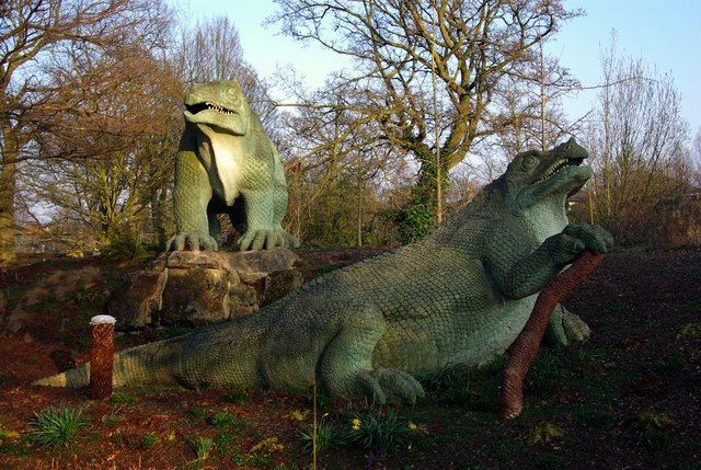 Dinosaur sculptures, Crystal Palace Park © Julian Osley cc-by-sa/2.0 ...