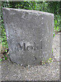 Old milestone by Leeswood Bridge - 