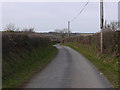 Minor road heading north from Dihewyd