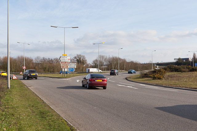 The A335 at Junction 5 on the M27