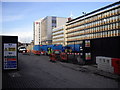 Construction work at Cardiff bus station