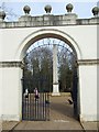 Burlington Lane gate and the Obelisk at Chiswick House