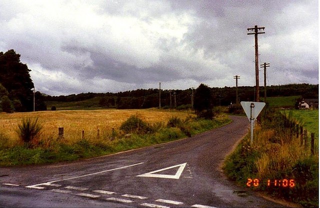 Junction off A93 for Craiglash Quarry