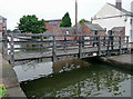 Swing bridge in Diglis Basin, Worcester