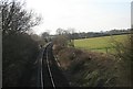 Exeter to Waterloo Railway former LSWR looking towards Exeter.