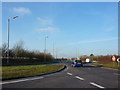 Roundabout off the A34 for Oxford Services