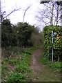 TM3977 : Footpath to Halesworth Bowling Green by Geographer