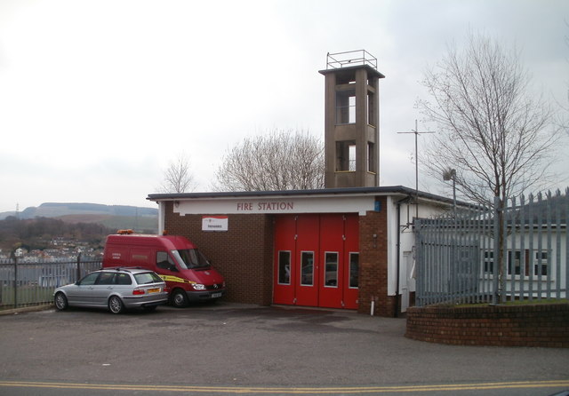 Treharris Fire Station and training ... © Jaggery :: Geograph Britain ...