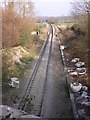 Looking east on the railway at Isington