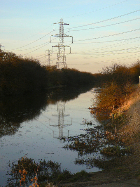 Power Lines Reflected © Alan Murray Rust Cc By Sa20 Geograph Britain And Ireland 8160