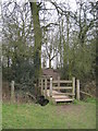 Stile and approach to Wythall Park