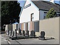 Gravestones on display at Mourne Granite, Kilkeel