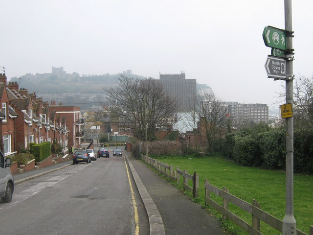 North Downs Way and Saxon Shore Way on Adrian Street