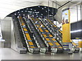 Escalators at Canary Wharf station