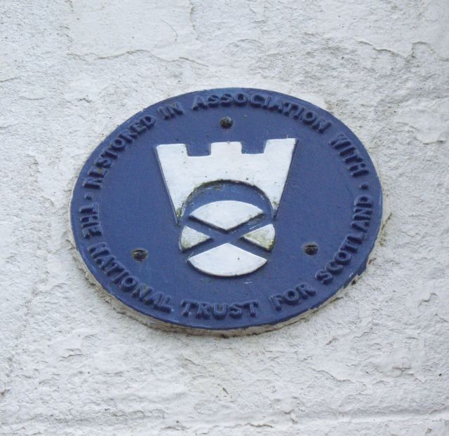 National Trust for Scotland small houses restoration plaque