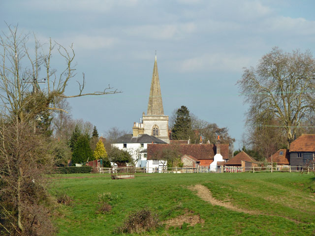 Brockham church from Old School Lane © Robin Webster cc-by-sa/2.0 ...