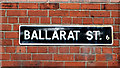 Ballarat Street sign, Belfast