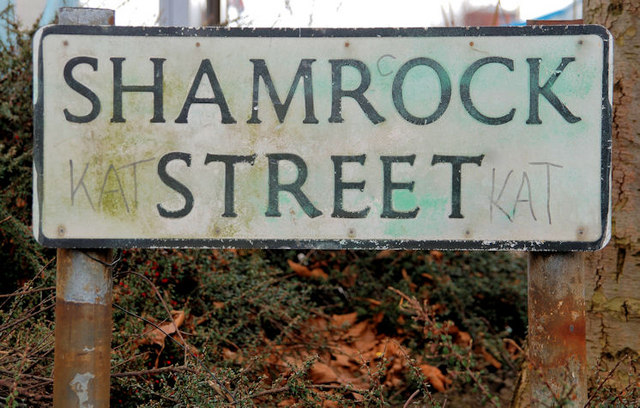 Shamrock Street sign, Belfast