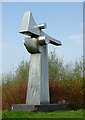 Stainless steel sculpture near Spring Vale, Wolverhampton