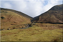 NY3211 : Raise Beck emerging into the Pass of Dunmail Raise by Bill Boaden