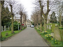TQ2475 : All Saints, Fulham: church path by Basher Eyre