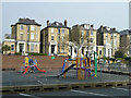 Play area and Fellows Road houses