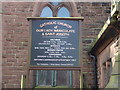 Catholic Church of Our Lady Immaculate & Saint Joseph, Prescot, Sign