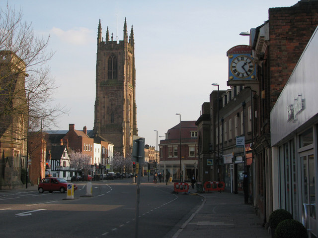 Derby Cathedral from Queen Street © John Sutton cc-by-sa/2.0 ...