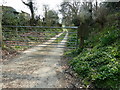 Gated entrance to Buckwish Farm