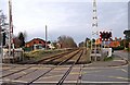 Railway lines near level crossing, looking northeast, Wem