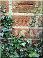 Benchmark on boundary wall of 