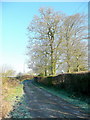 Farm track and footpath