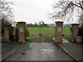 The entrance to Hoole Coronation Playing Field