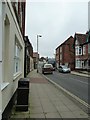 Splendid old VW camper van disappearing down West Street